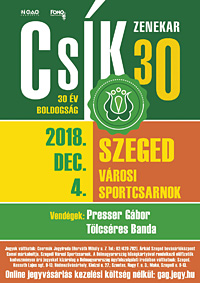 A Csk Zenekar koncertje Szegeden, 2018. december 4‑n